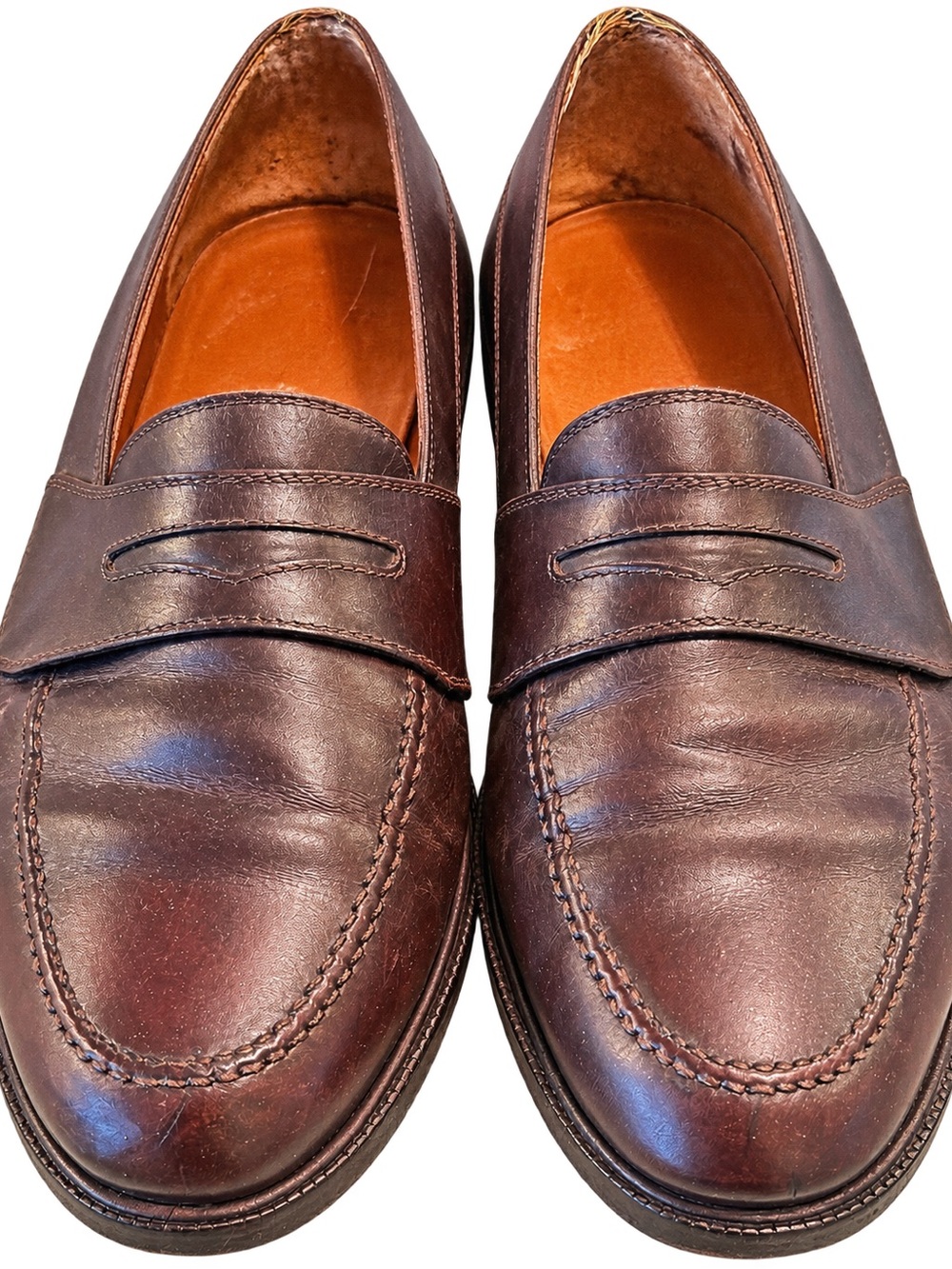 Salvatore Ferragamo Studio Cordovan Color Leather Loafers. Men's 10.5 D Italy